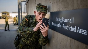 Armée allemande: soldats influenceurs interdits de se filmer dans les bases contre l’espionnage "Cela ne signifie pas qu’ils ne peuvent plus accroître leur visibilité": face aux risques d’espionnage, l’armée allemande interdit à ses soldats "influenceurs" de se mettre en scène dans ses installations