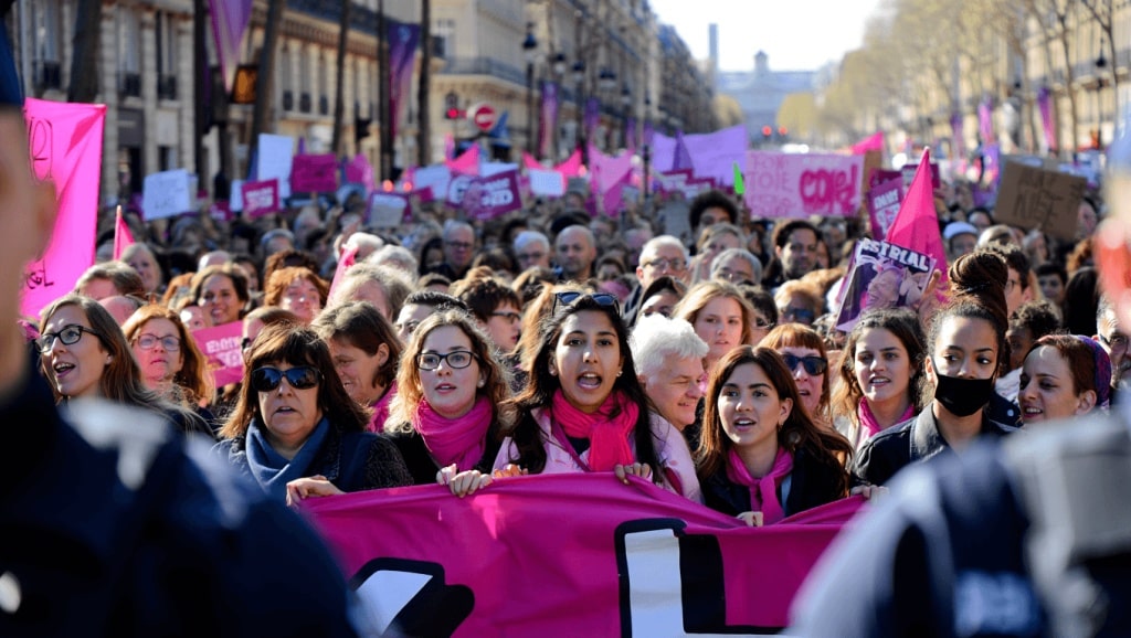Droits des femmes aujourd’hui: manifestations massives et perturbations dans toute la France Journée de lutte pour les droits des femmes : des mobilisations à travers toute la France