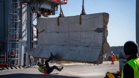 Éboulements : près de Lyon, un laboratoire effectue des crash-tests pour moderniser les équipements de sécurité