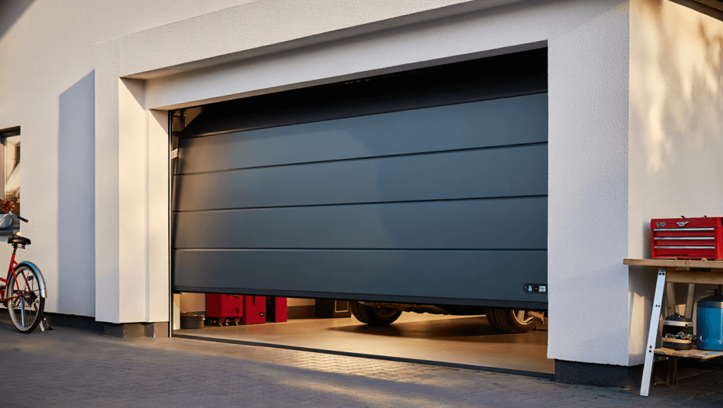 Porte de garage semi débordante: loreas de chez MOOS