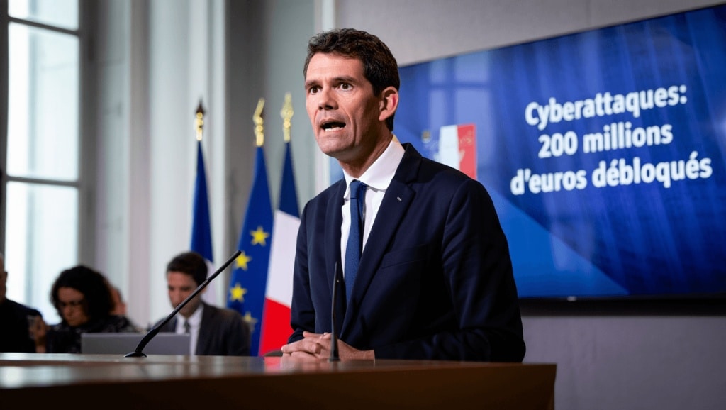 Cyberattaques: 200 millions d’euros débloqués pour protéger entreprises et services publics "Un casse du siècle, mais qui a pratiquement lieu tous les mois": face à la recrudescence de cyberattaques, Sébastien Lecornu annonce une rallonge de 200 millions d'euros