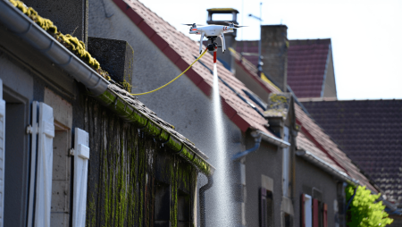 Nettoyage de façade Trois Frontières, Sundgau: solution efficace Drone