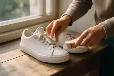 Baskets blanches en cuir : astuces express pour les faire briller comme neuves