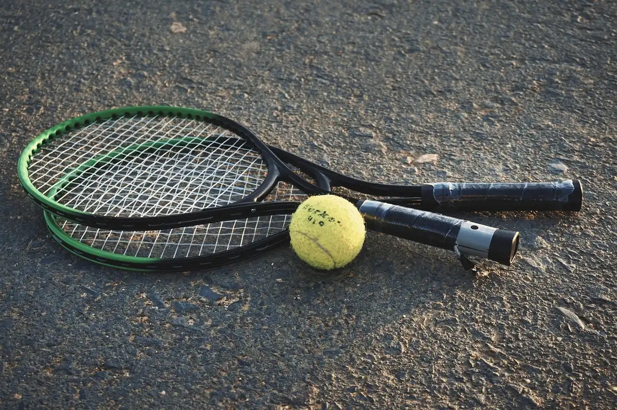 Joueur célébrant une victoire sur un court en plein jour